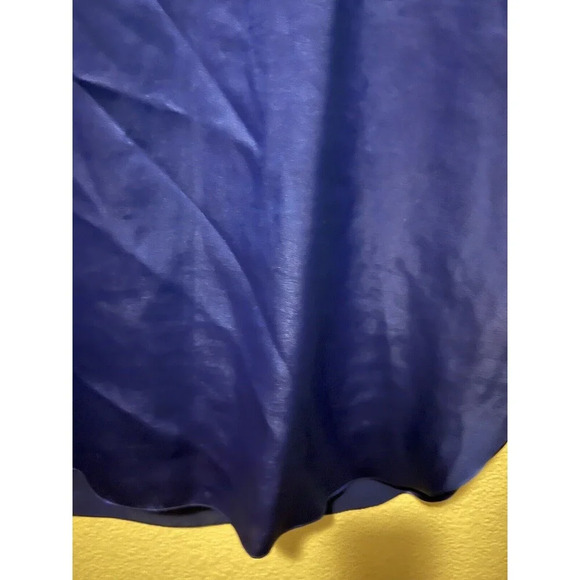 Vintage Christian Dior Women's Royal Blue Embroidered Night Gown Size L/XL - Picture 10 of 16